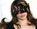 Handmade Luxe Serenity Eye Pillow - All-Natural Flaxseed - Unscented – Weighted Eye Mask for Yoga, Meditation, Hot & Cold Therapy - Dragonfly Nite - TEP-DF