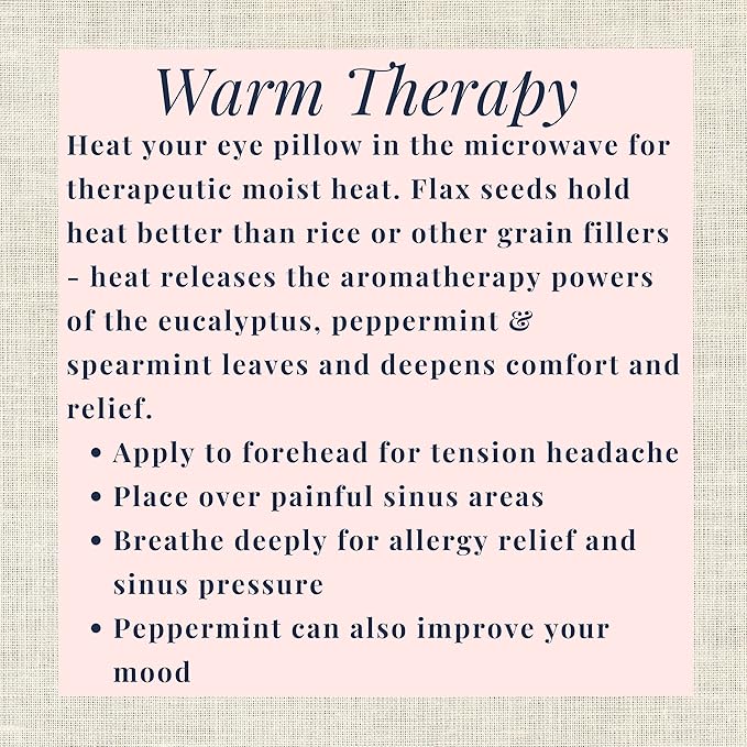 Mint Aromatherapy Eye Pillow – Natural Flax, Eucalyptus & Peppermint – Handmade Weighted Mask for Relaxation, Yoga & Home Spa – Warm or Cool – Red & Black Buffalo Print