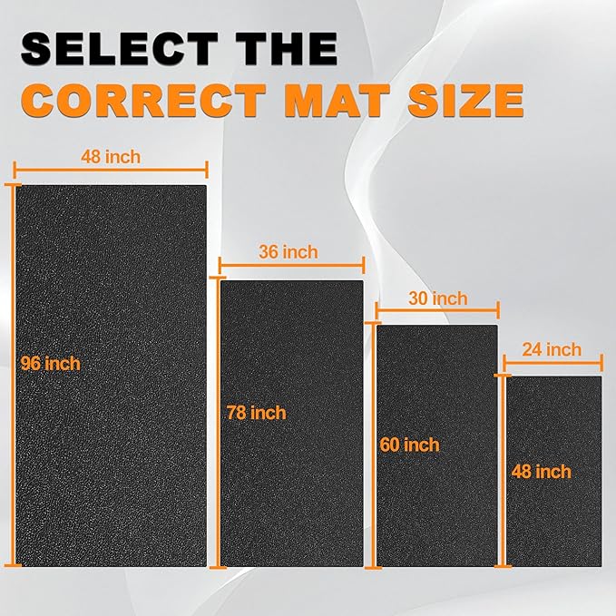 Fitvids Treadmill Mat 1/4" Thick Non-Slip Gym Mats Floor Protection Pad Compatible for Treadmills,Elliptical,Exercise Bikes,Stationary Cycles and Accessories