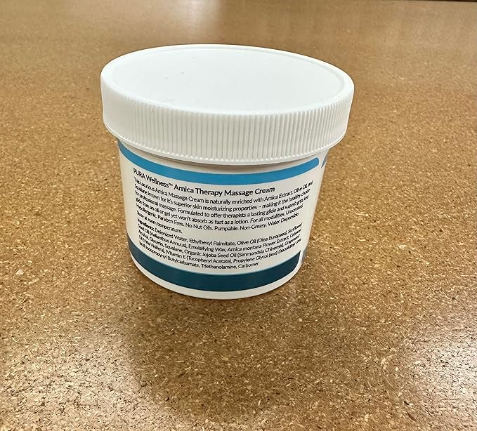 Arnica Therapy 4 Fl oz Massage Cream, Arnica Extract, Professional, Massage Therapy, Deep Tissue, Unscented, Hypoallergenic, Natural Ingredients, Skin Hydrating, Moisturizing, Muscle Relief
