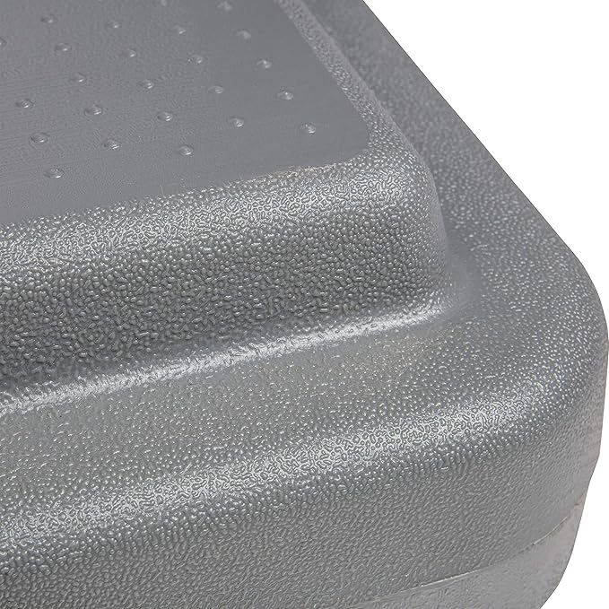 The Step (Made in USA) 4 Inch Stackable Aerobic Exercise Platform (Grey) with Non-Slip Surface and Nonskid Feet to Prevent Sliding