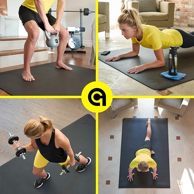ActiveGear Large Exercise Mat for Home Workout | Workout Gym Flooring for Home Gym | Rubber Workout Mat - 6 x 4 ft