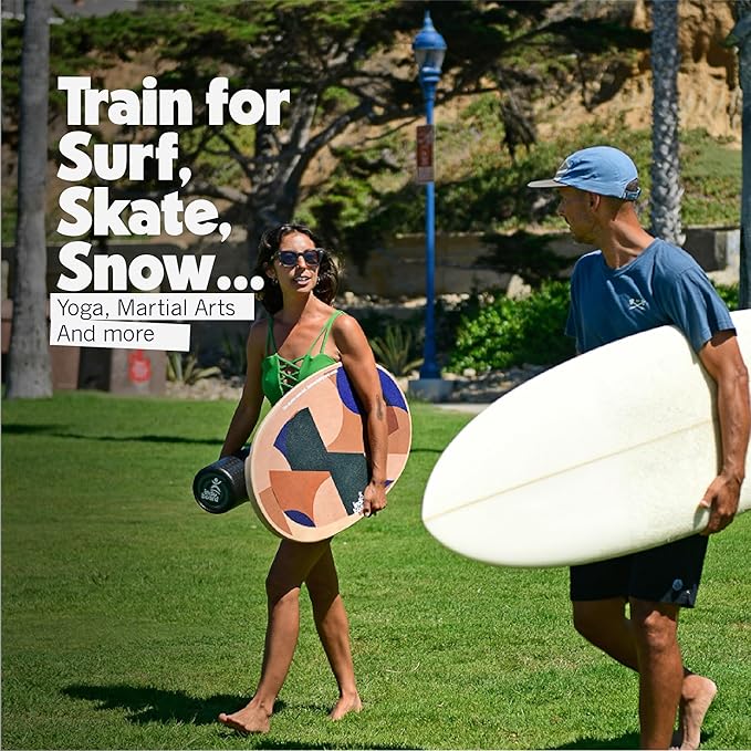 The Original Indo Board - Balance Board Trainer for Core Strength, Stability & Athletic Performance - Surfing, Skateboarding, Snowboarding, Yoga, Physical Therapy & More. Includes Board and Cushion - ROLLER NOT INCLUDED.