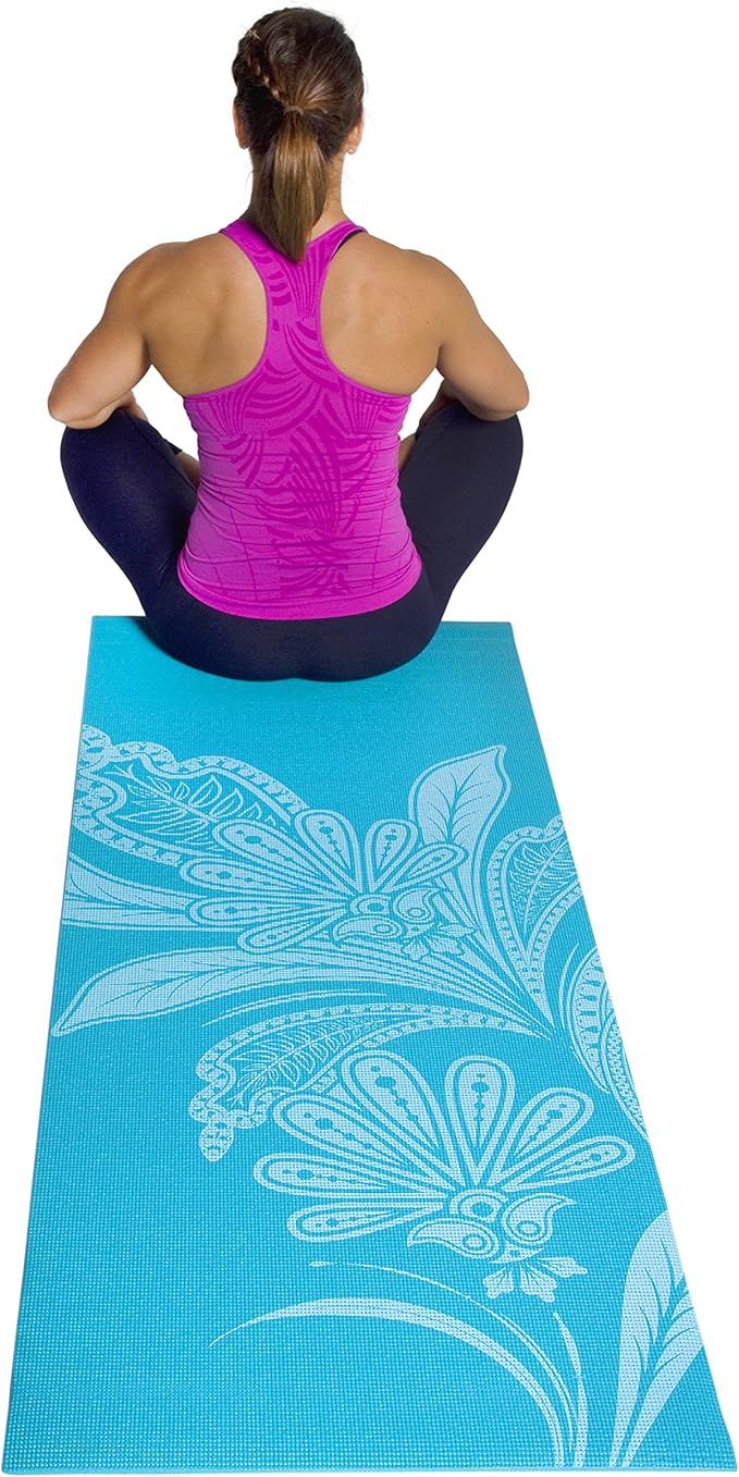 Tone Fitness Yoga Mat with Floral Pattern