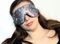 Handmade Weighted Sleep Eye Mask Yoga Pillow - Flax Seed Fill - Unscented - Birds in Paradise - TEMF-BP
