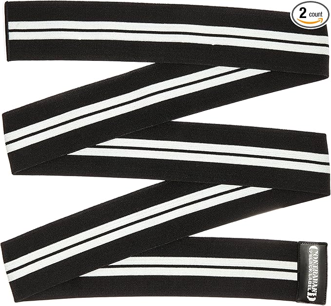 Contraband Black Label 1055 Classic Knee Wraps (Pair) for Bodybuilding, Powerlifting, and Strongman - Perfect for Squat - Leg Press - USPA Approved for Competition Use