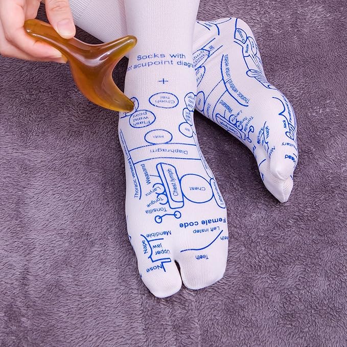 Broman Reflexology Socks with Trigger Point Massage Tool, Foot Pain Relief Remedy for Foot Massage,Women's Size
