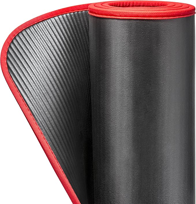 adidas 10mm Extra Thick Training Mat with Carrying Strap and Non-Slip Textured Base - Cushioned Workout Mat for Home Gym, Floor Workouts, and Intense Exercises - Portable and Durable