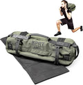 XPRT Fitness Workout Sandbag for Heavy Duty Workout Cross Training 7 Multi-positional Handles - Color Army Green/Black/Camo