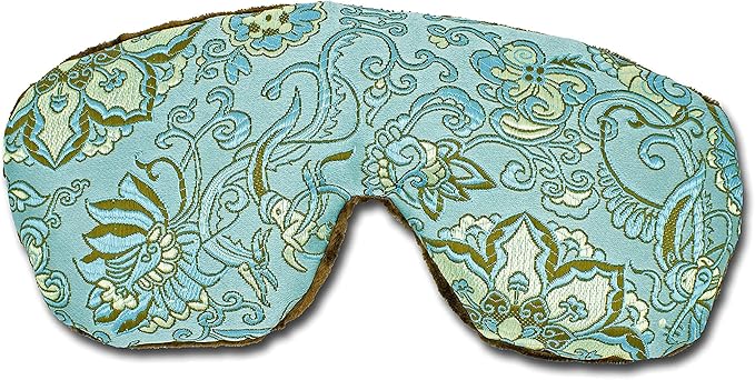 Handmade Weighted Sleep Eye Mask Yoga Pillow - Flax Seed Fill - Unscented - Blue Lagoon - TEMF-BL