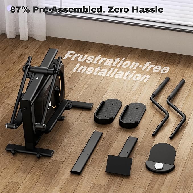 TOUSAINS Elliptical Trainer ET3, 32 Levels Magnetic Resistance, 18" Stride Length Elliptical Machine for Home, Compact Design with Hyper-Quiet Drive, 265 lbs Weight Capacity