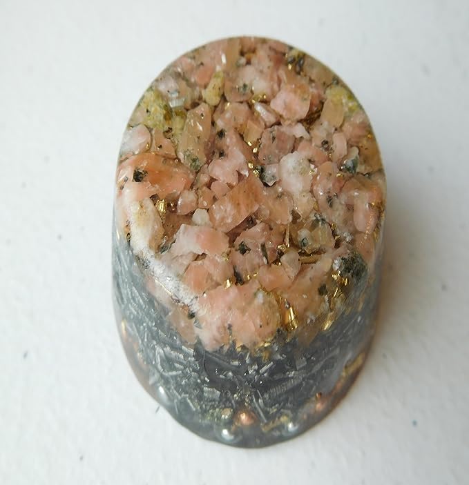 Calcite Strawberry Pink Orgone Generator Energy Accumulator 528Hz/7.83Hz/Advance Harmonics Many Beautiful Ingredients and Colors! (Calcite Strawberry Pink)