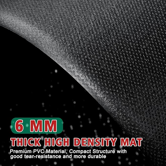 Bike Mat | 6mm Thickness, 36" x 72" Exercise Bike Mat/Treadmill Mat for Hardwood Floors or Carpet, Non-Slip Sweat-Proof Exercise Equipment Mat for Bike Trainer/Stationary Spin Bike