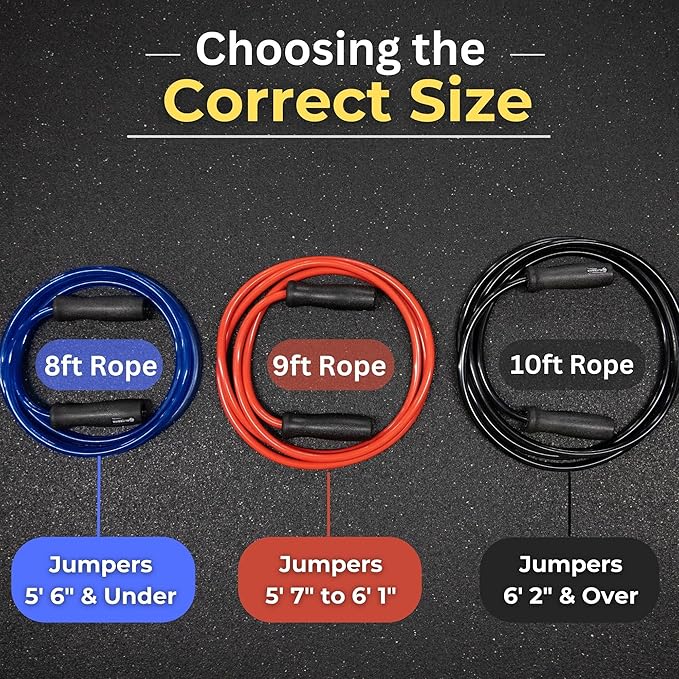 Elite Jumps Muay Thai 2.0 Weighted Jump Rope - Designed for High-Intensity Training, Muay Thai, & MMA Workouts - Heavy 1.3lb PVC Jump Ropes for Fitness
