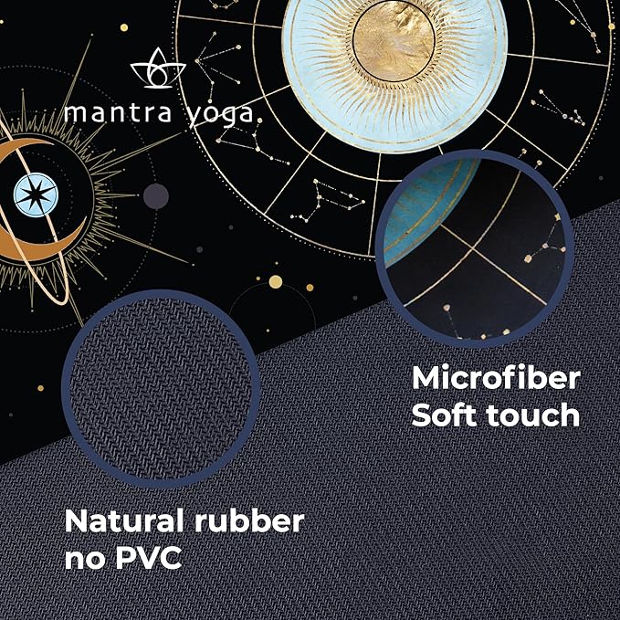 Mantra Yoga Travel PRO 1.5mm with Knee Pad - Foldable Fitness & Exercise Mat with Bag | Lightweight, Compact & Eco-Friendly | Non-Slip & Washable | For All Types of Yoga | 72" L x 24" W | 2.6 lbs