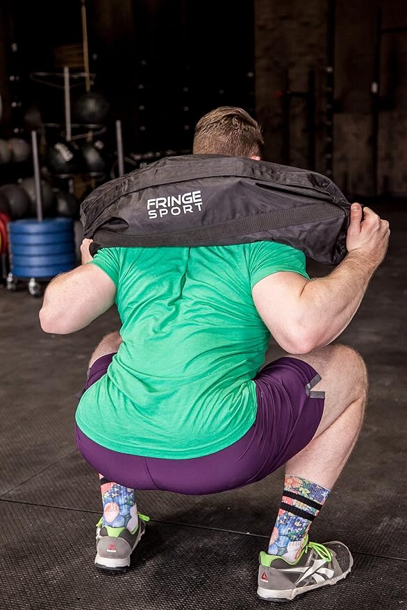 Heavy Duty Sandbag Trainer Shell by FringeSport/Weight Bag for Training, Conditioning, Crossfit WODs, Military Training, & Strength Training