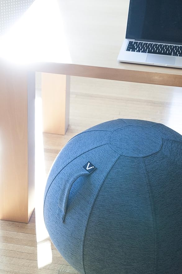Vivora Luno Premium Ergonomic Sitting Ball Chair, Felt, Max Size (25 to 26 inches), for Home Offices, Balance Training, Yoga Ball, Posture Improvement