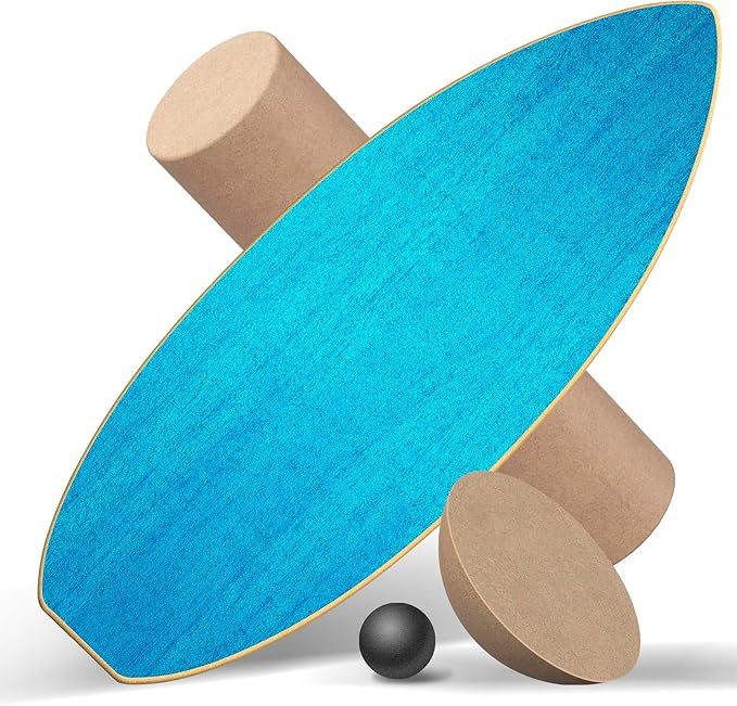 Balance Boards for Adults,Balance Trainer - Wooden Balance Board,Surface anti-slip treatment Including Roller,Half Ball And Balance Ball