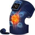 KingPavonini Cordless Knee Massager for Pain Relief, Newly 4 Motors Vibration, 5 Heat Levels, 6 Massage Modes, Knee Heating Pad for Knee Pain, Heated Knee Massager Brace, Gifts for Mom Dad (Blue 1.0)