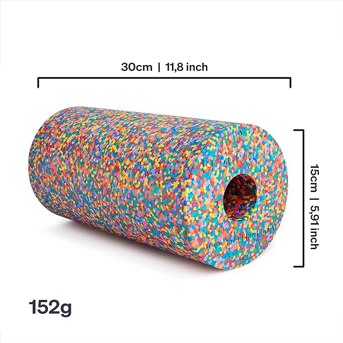 BLACKROLL - Standard Foam Roller, Ideal for Myofascial Trigger Point Release and Back Massage, for Yoga, Home Gym Workouts and Muscle Recovery, Versatile Foam Roller for Exercise, Rainbow