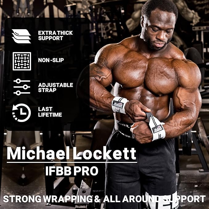 Schiek Sports Heavy Duty Model Wrist Wraps - Gym Workouts Wrist Support - Weight Lifting