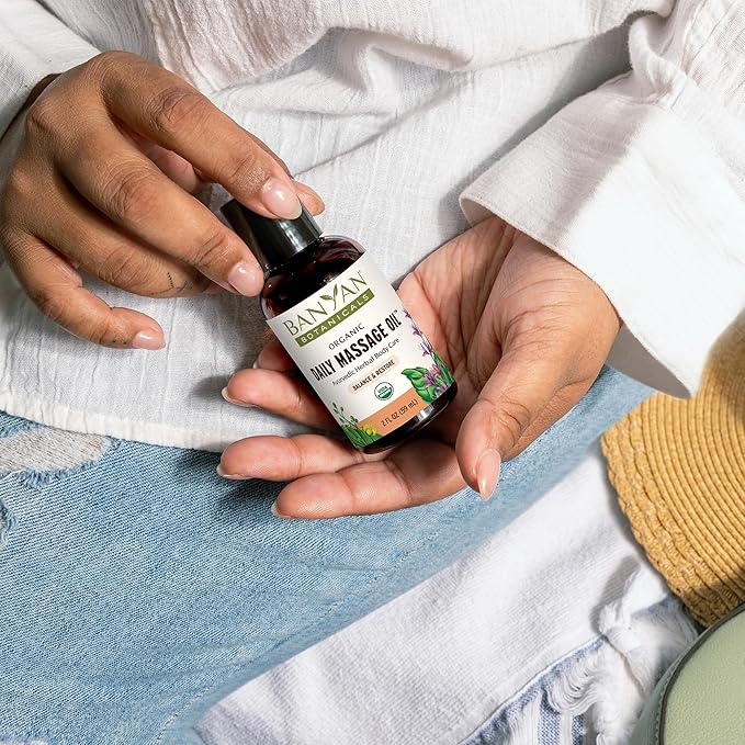 Travel Routine Bundle - 2 oz Daily Massage Oil & 2 oz Cinnamon Daily Swish - Certified Organic, Non GMO, Chemical Free