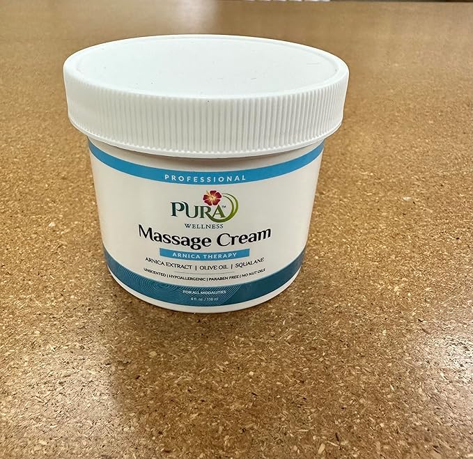 Arnica Therapy 4 Fl oz Massage Cream, Arnica Extract, Professional, Massage Therapy, Deep Tissue, Unscented, Hypoallergenic, Natural Ingredients, Skin Hydrating, Moisturizing, Muscle Relief