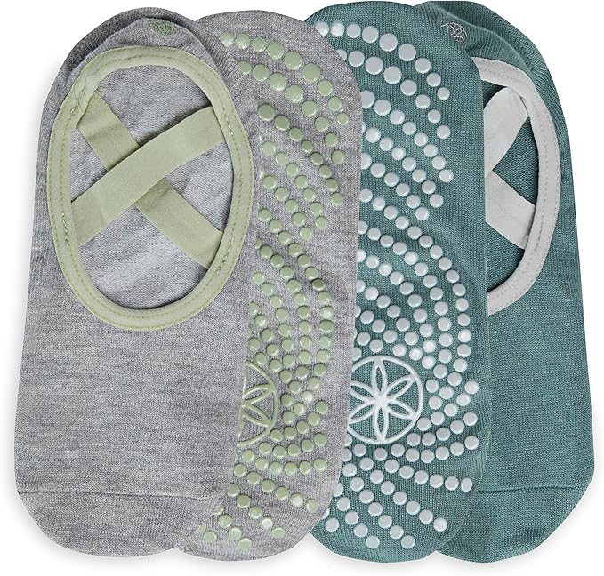Gaiam Grippy Studio Yoga Socks for Extra Grip in Standard or Hot Yoga