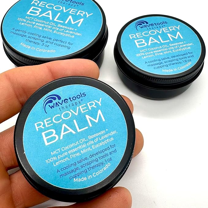 Wave Tools All Natural Recovery Balm Soothe Small Batch Pure Essential Oils Ideal for Massage (1 Ounce Metal Tin)