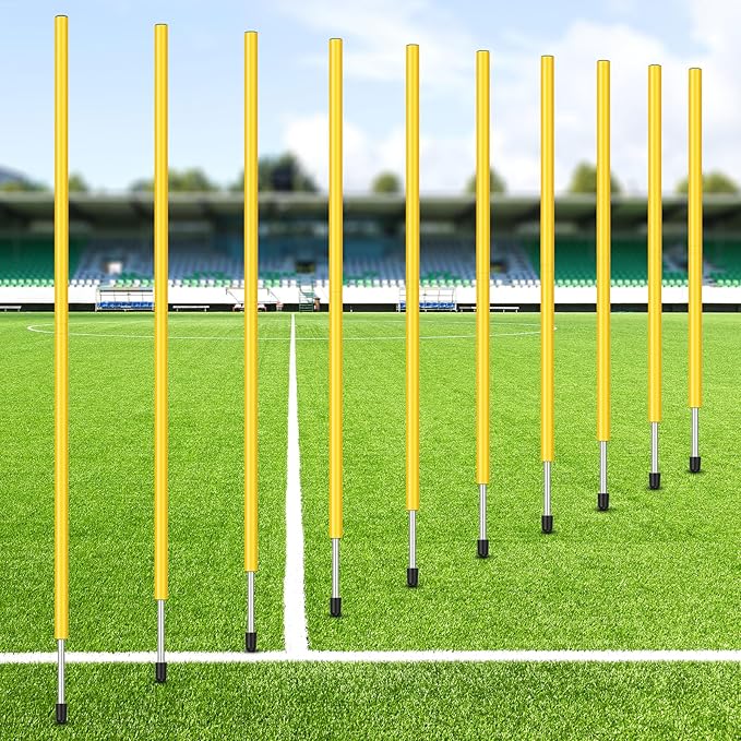 Blulu Training Agility Poles 5ft Forza Slalom Adjustable Soccer Training Poles Soccer Sticks Agility Equipment for Football Sport Football Soccer Speed
