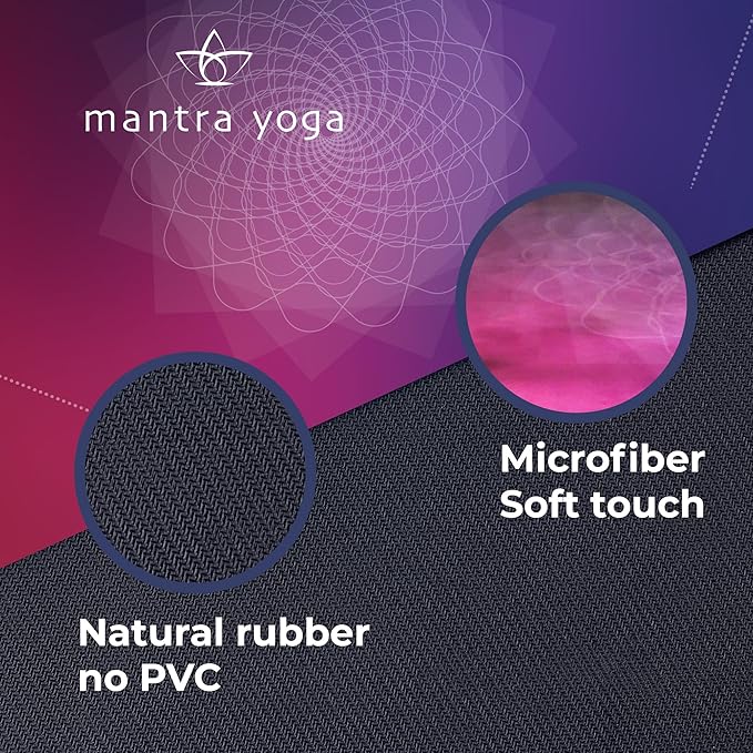 Mantra Yoga Travel PRO 1.5mm with Knee Pad - Foldable Fitness & Exercise Mat with Bag | Lightweight, Compact & Eco-Friendly | Non-Slip & Washable | For All Types of Yoga | 72" L x 24" W | 2.6 lbs
