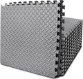 BEAUTYOVO Puzzle Exercise Mat with 12/24/48 Tiles Interlocking Foam Gym Mats, 24'' x 24'' EVA Foam Floor Tiles, Protective Flooring Mats for Gym Equipment
