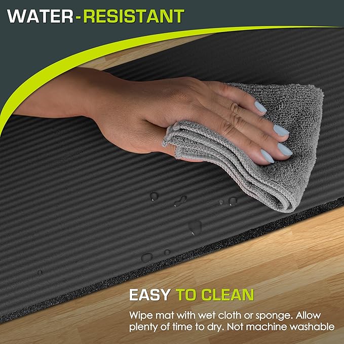 ProsourceFit Extra Thick Yoga Knee Pad and Elbow Cushion 15mm (5/8”) Fits Standard Mats for Pain Free Joints in Yoga, Pilates, Floor Workouts