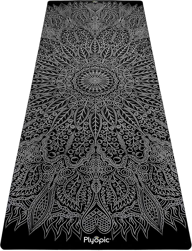 Plyopic. All In One Yoga Mat | Luxury Sweat-Grip Mat/Towel Combo | Ideal for Yoga, Hot Yoga, Bikram, Pilates, Workout & Exercise | Eco-Friendly Natural Rubber