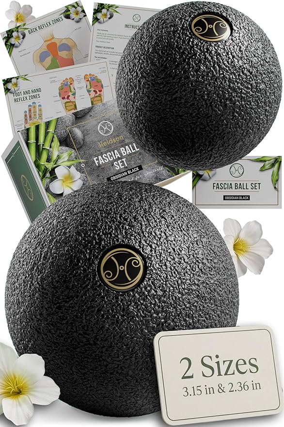 HELDSON® EPP Fascia Massage Balls Set [6cm & 8cm] – Trigger Point Massage Ball for Back, Feet & Neck – Deep Tissue Muscle Release & Myofascial Therapy – Lightweight & Firm