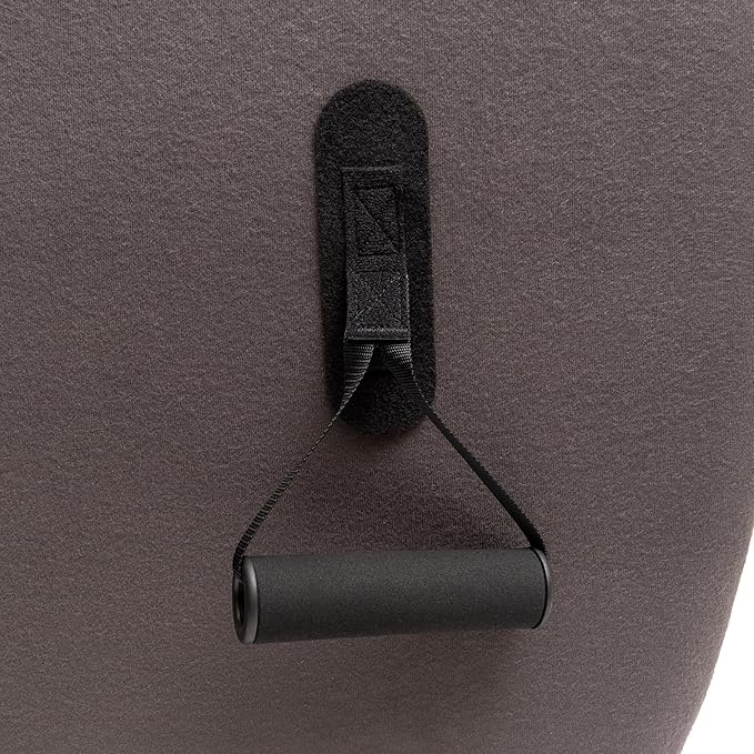 Avana Chakra Yoga Chaise - 2 Adjustable Headrests & Handles with Adjustable Straps, Micro-Velvet/Microloop, Rose & Grey