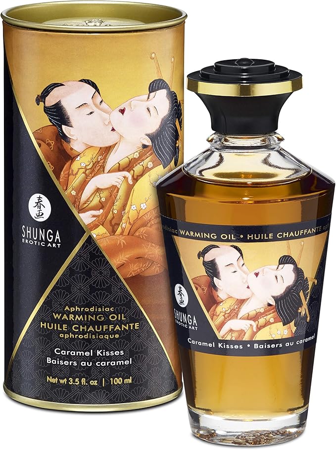 Shunga Warming Massage Oil 3.5 Fluid Ounces (Caramel)