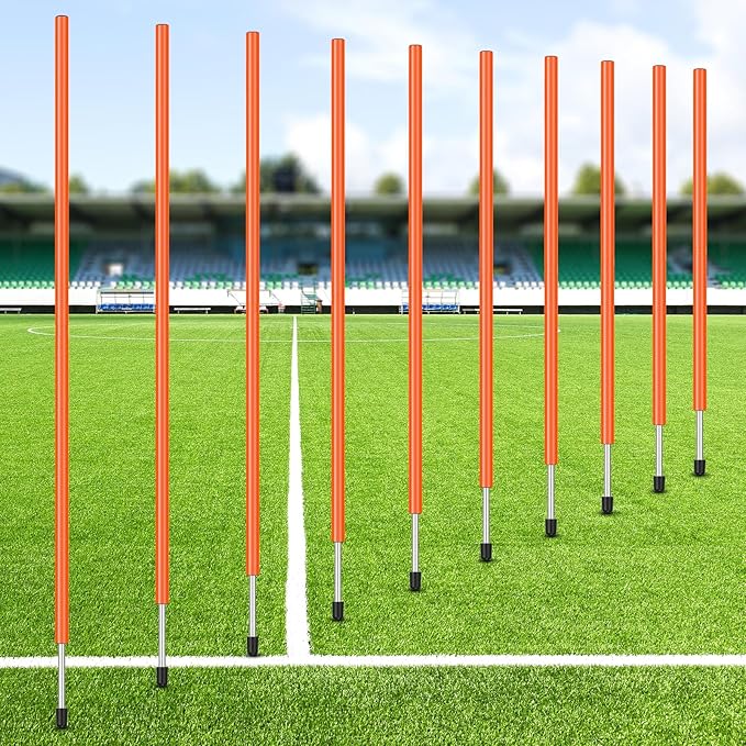 Blulu Training Agility Poles 5ft Forza Slalom Adjustable Soccer Training Poles Soccer Sticks Agility Equipment for Football Sport Football Soccer Speed
