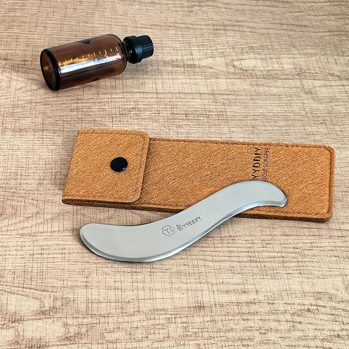 BYYDDIY Hypoallergenic Titanium Gua Sha Muscle Scraper Tool,Muscle Scraping Tool (S-TI)