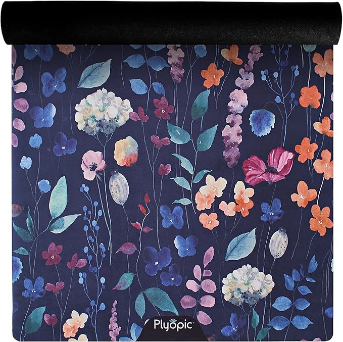 Plyopic. All In One Yoga Mat | Luxury Sweat-Grip Mat/Towel Combo | Ideal for Yoga, Hot Yoga, Bikram, Pilates, Workout & Exercise | Eco-Friendly Natural Rubber