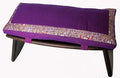 Meditation Bench & Cushion Set - Folding Seiza - Indochine Border Purple