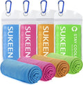 Sukeen Cooling Towels 4 Pack (40"x 12"), Microfiber Cool Towel,Soft Breathable Chilly Towel for Yoga, Golf, Gym, Camping, Running, Workout & More Activities
