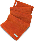 FACESOFT Eco Sweat Active Towel - Soft and Absorbent Cotton Exercise - No Synthetic Microfibers or Plastics - Perfect Sweat Towel for Gym, Exercise, Fitness, Sports, Yoga - Orange - 1 Pc