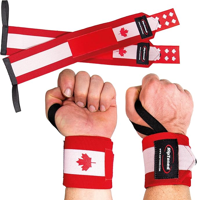 Rip Toned Wrist Wraps for Weightlifting – USPA & USAPL Approved 18" Wrist Straps for Powerlifting – Adjustable, Durable Gym Wraps with Thumb Loop – Quality Support for Men & Women
