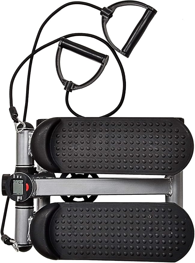 Fitvids Pre-Assembled Adjustable Mini Stepper Stair Stepper Stepping Machine with Resistance Bands