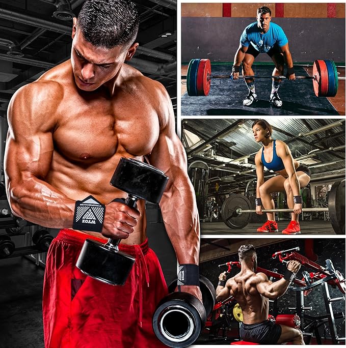 WYOX Wrist Wraps For Weight Lifting With Thumb Loop & power lifting Wrist Straps For Bench Press and Pushups Training Support and Protection Wrist Support for bodybuilding
