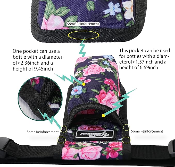 Massage Bottle Bag Massage Oil Bag Massage Therapist Holster Massage Lotion Holster Massage Oil Holster (YR-1KD-MuDan）