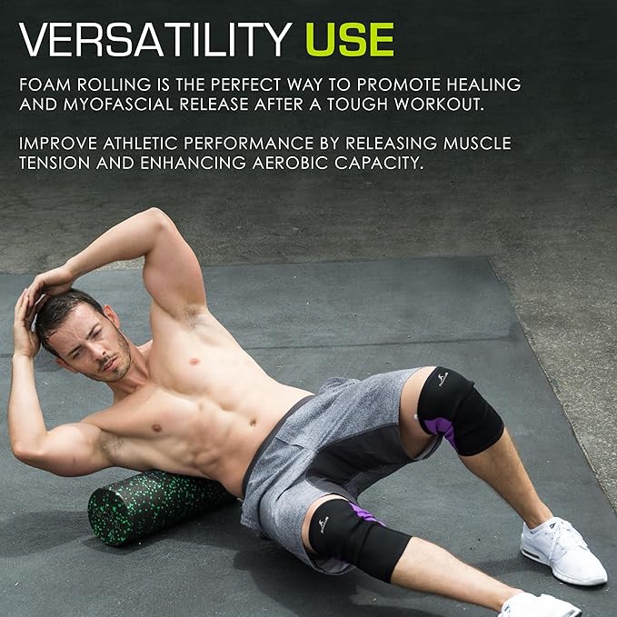 ProsourceFit High Density Foam Rollers Long, Firm Full Body Athletic Massage Tool for Back Stretching, Yoga, Pilates, Post Workout Muscle Recuperation