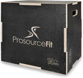 ProsourceFit 3-in-1 Wood Plyometric Jump Box For Cross Conditioning, Agility, Vertical Jump Training & Plyo Workouts
