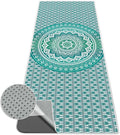 Yoga Towel,Absorbent Yoga Mat Towel for Hot Yoga Non Slip,Stylish Prints,Ideal for Workouts,Hot Yoga,Bikram,Pilates Equipment,72 x 27 in,Green Circle